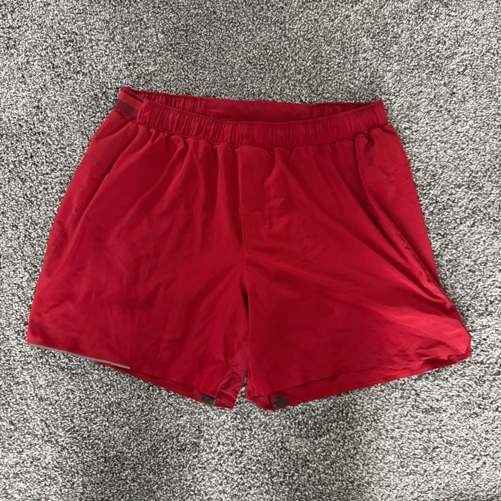 Lululemon lined Athletica Red Shorts